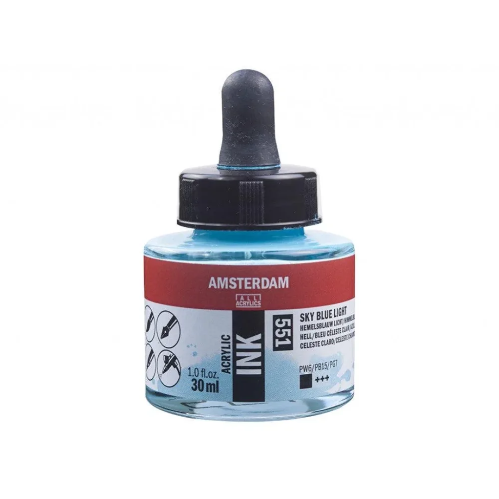 Amsterdam Ink 30ml – 551 Sky Blue Light Amsterdam Ink 30ml – 551 Sky Blue Light