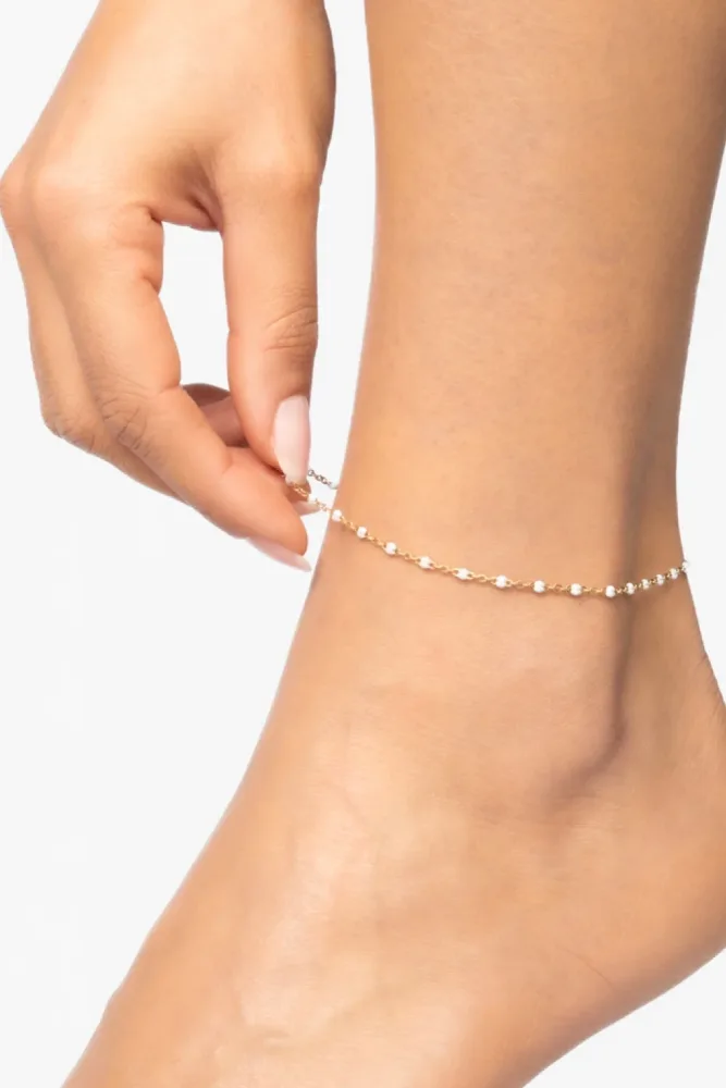 The Blue Bead Anklet - Light Blue - Bilde 2