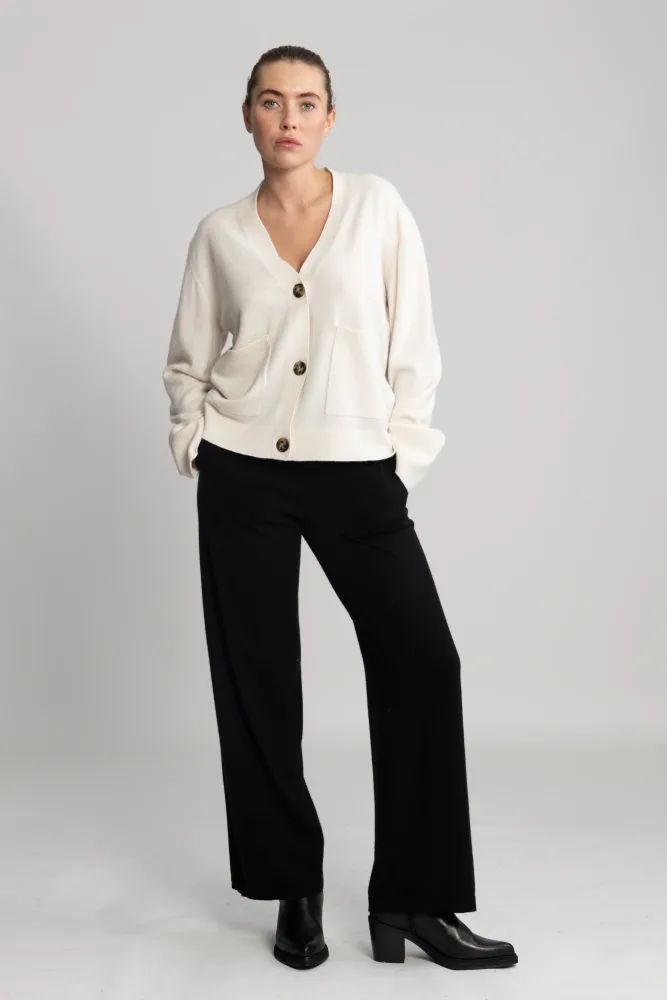 Yasemilie Ls Cardigan Knit - Birch - Bilde 2