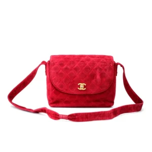 Chanel Single Flap Shoulder Bag Suede – Red Chanel Single Flap Shoulder Bag Suede – Red