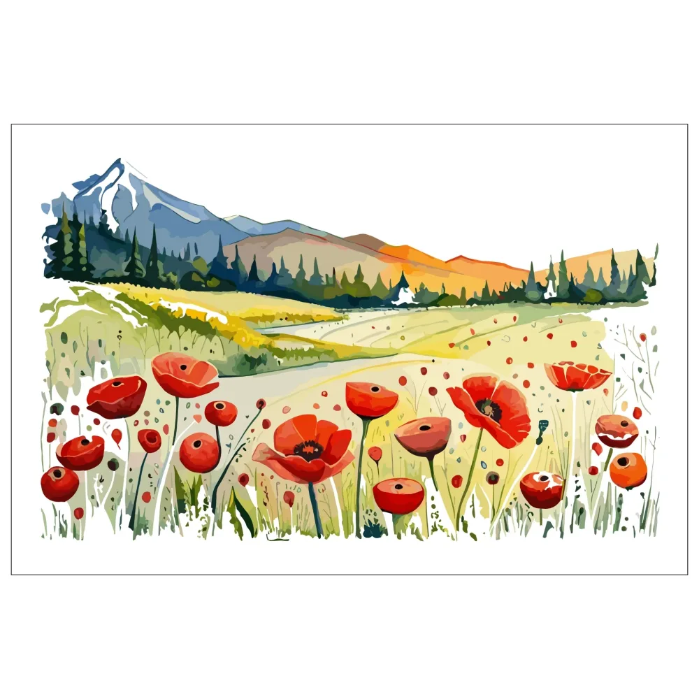 POPPIE FIELDS No10 - PLAKAT