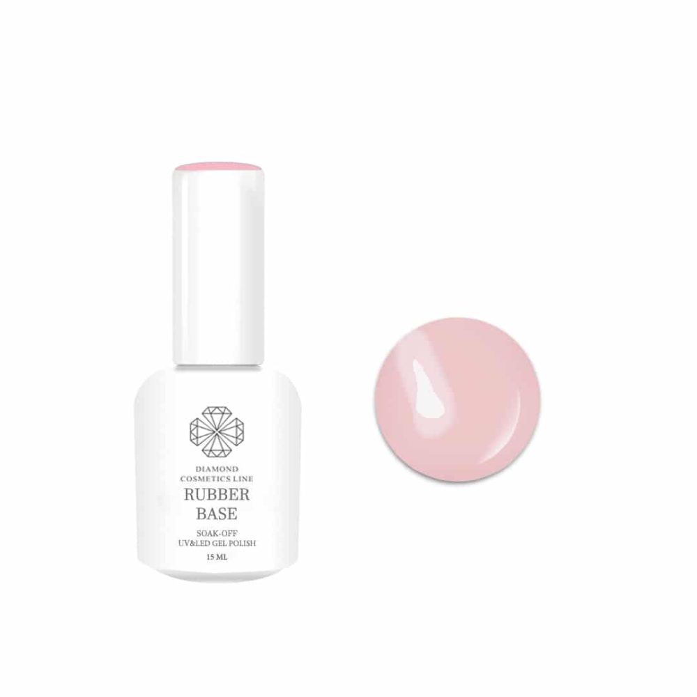 Soak-off Rubberbase MILKY ROSE, 15 ml