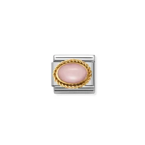 Nomination – Link HARD STONES 18k gold PINK OPAL
