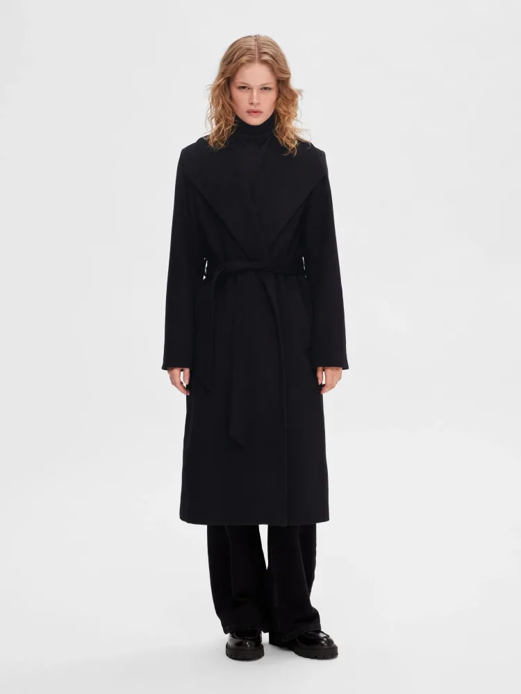 Rosa Wool Coat - Black - Bilde 3
