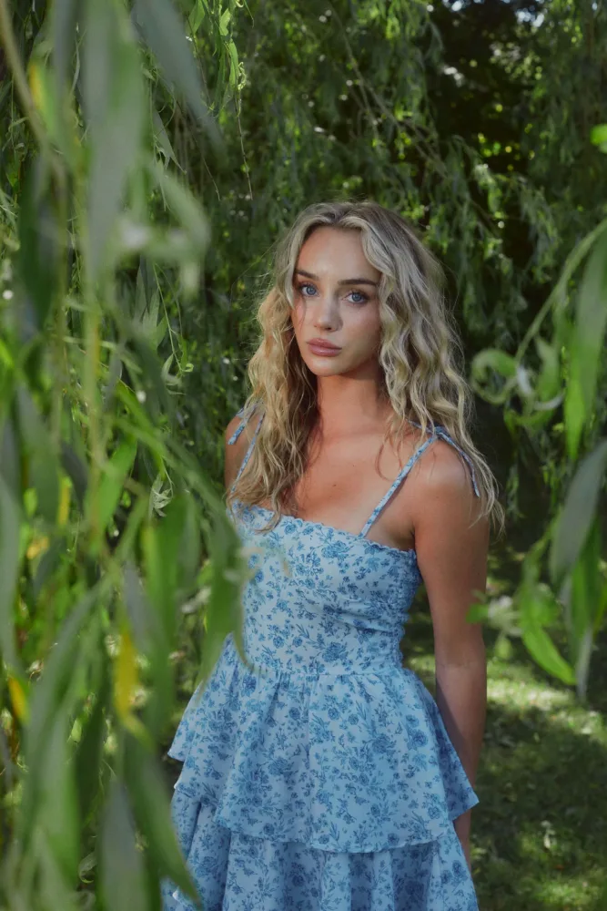 Magni Mini Dress - Blue Flower - Bilde 2