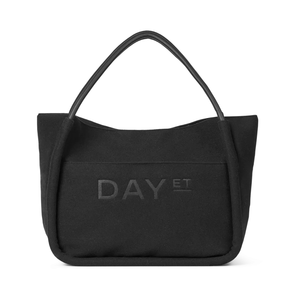 Day Woolen Small Shopper - Black