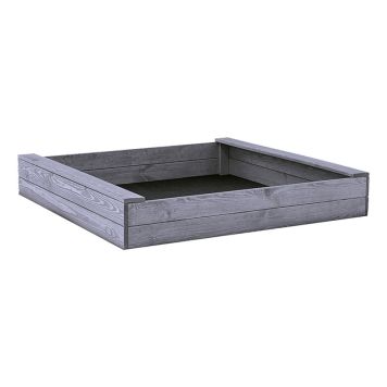 SANDKASSE NORDIC PLAY ACTIVE 120X120CM GRÅ