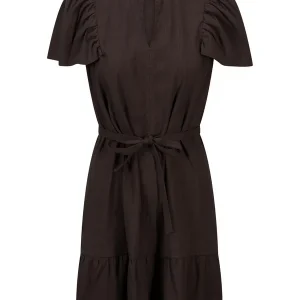 Mabel Linen Dress – Dark Brown