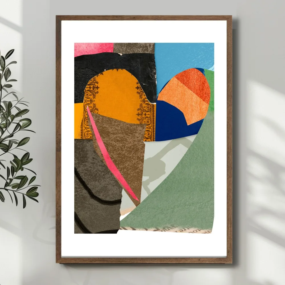 COLORFUL HEART COLLAGE No1 – ABSTRAKT KUNSTPLAKAT - Bilde 2
