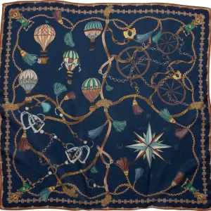 Leilany Silk Scarf – Navy Leilany Silk Scarf – Navy