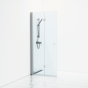 DUSJDØR FOLDBAR SVEDBERGS SKOGA 70CM BLANK ALU/KLARGLASS