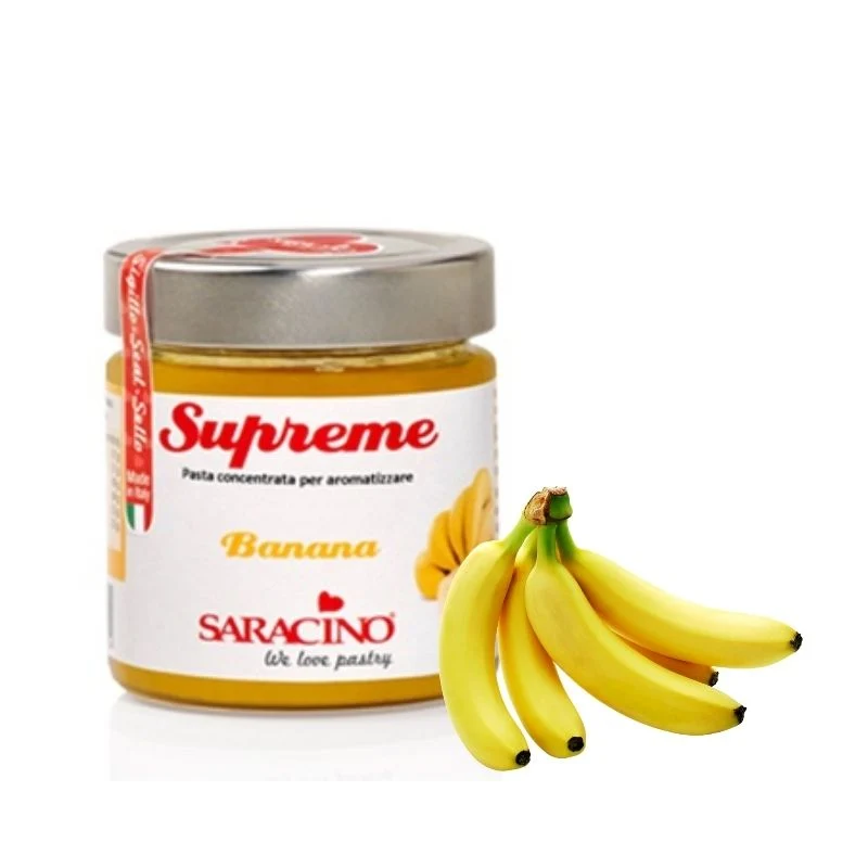 Saracino smakstilsetning, paste -Banan- 200g Saracino smakstilsetning, paste -Banan- 200g