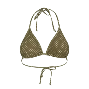 Polka Dot Bel Bikini Top – Dark Olive