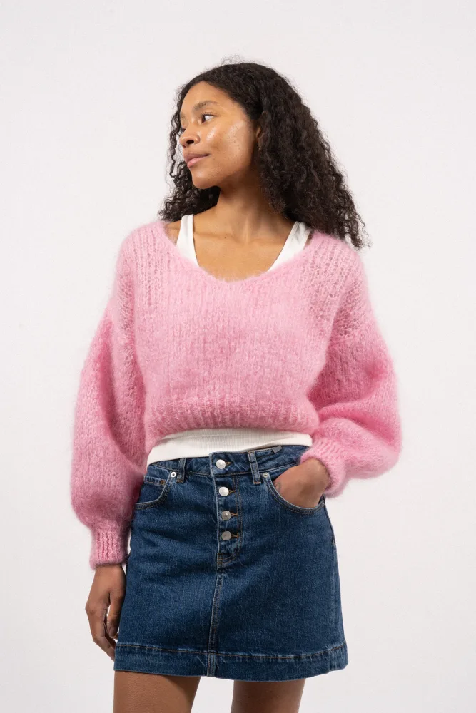 Milana Cropped Pullover - Soft Berry - Bilde 3