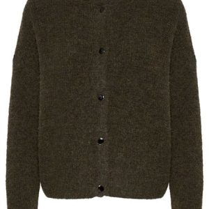 AlphaGZ Short Cardigan – Olive Melange AlphaGZ Short Cardigan – Olive Melange