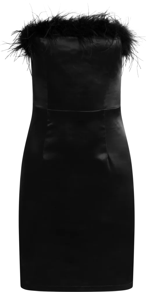 Little Black Feather Dress - Black - Bilde 3