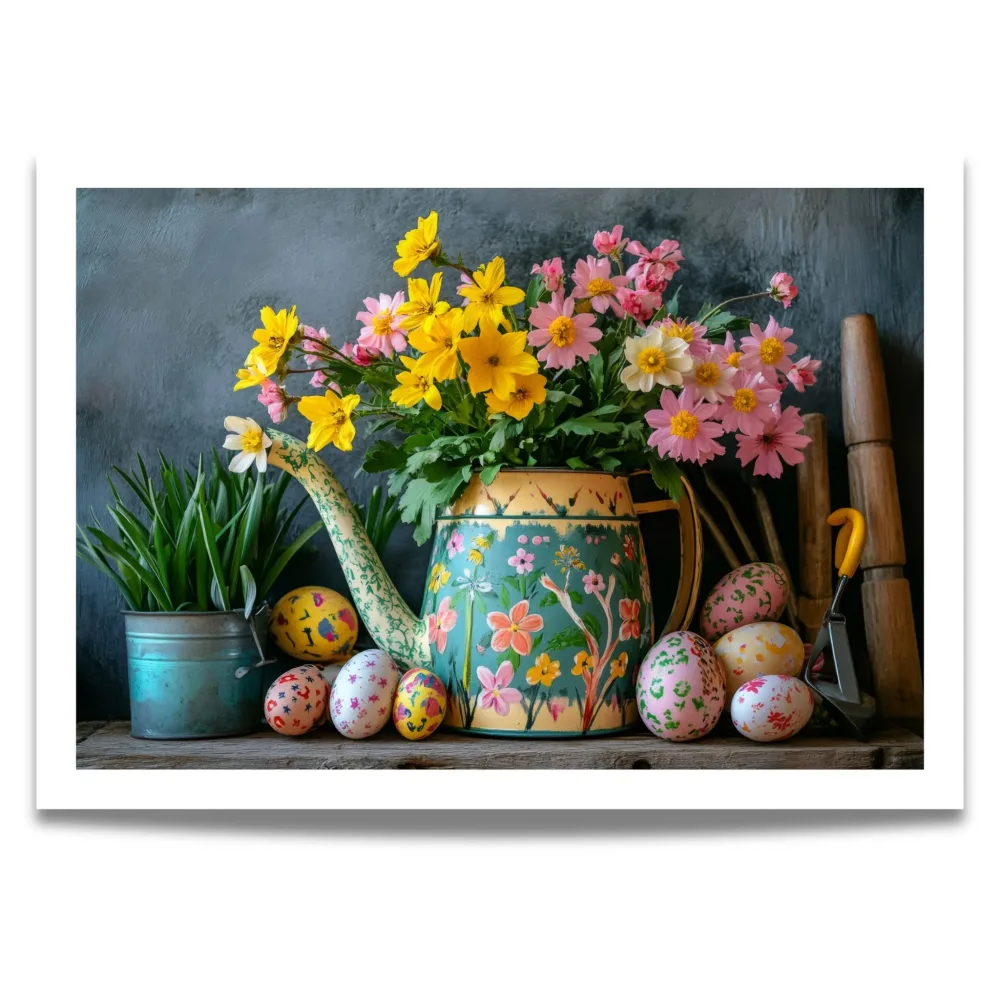 Fargerike vårblomster - plakat
