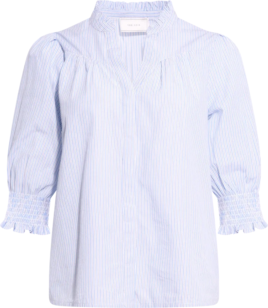 Diana Mini Stripe Blouse - Blue