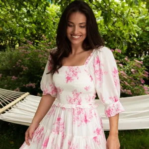 Dagna Voile Dress – Pink