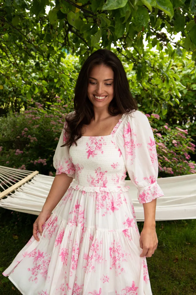 Dagna Voile Dress - Pink