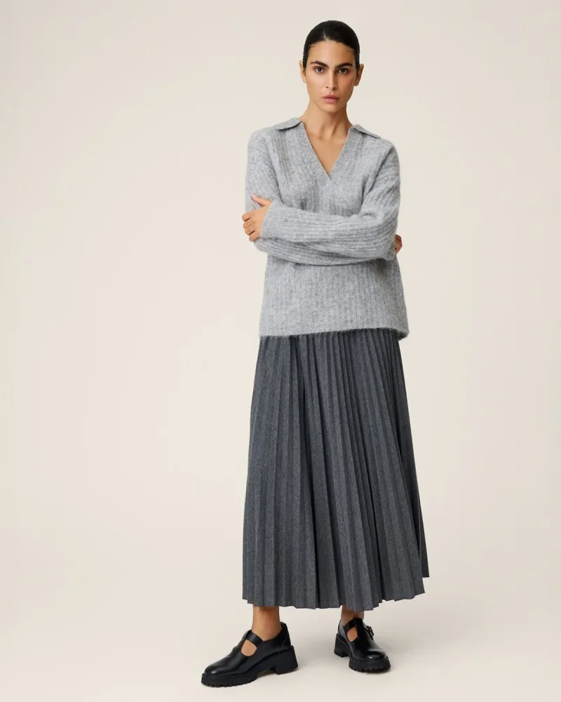 Erikke Skirt - Medium Grey Melange - Bilde 2