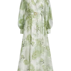 Reflector Shirt Dress – Olive Native Floral
