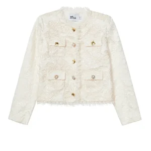 Cord Lace Jacket – Cream