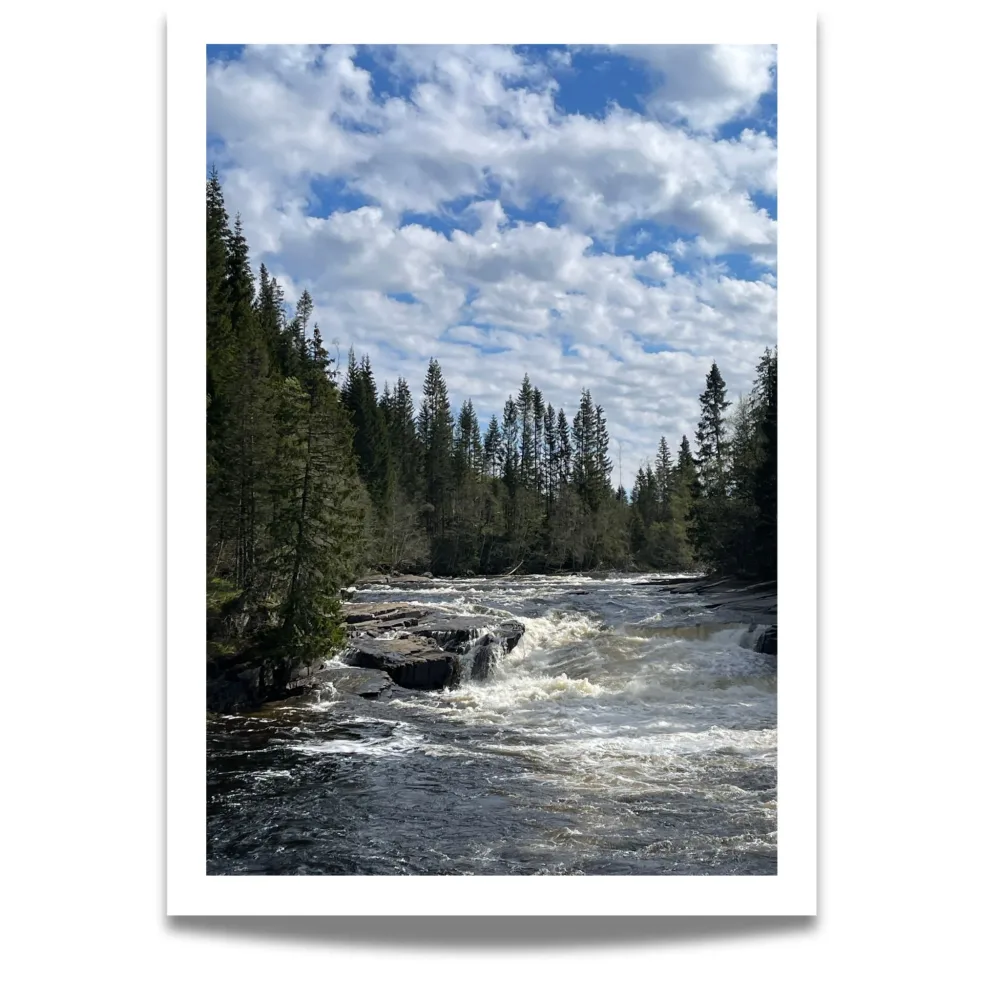 NEDRE BRANDSEGGFOSS - ELVENS KRAFT - PLAKAT OG LERRET