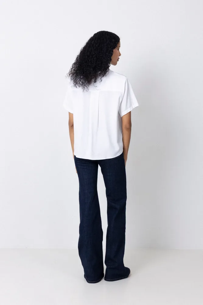 Mina Ss Shirt - White - Bilde 3