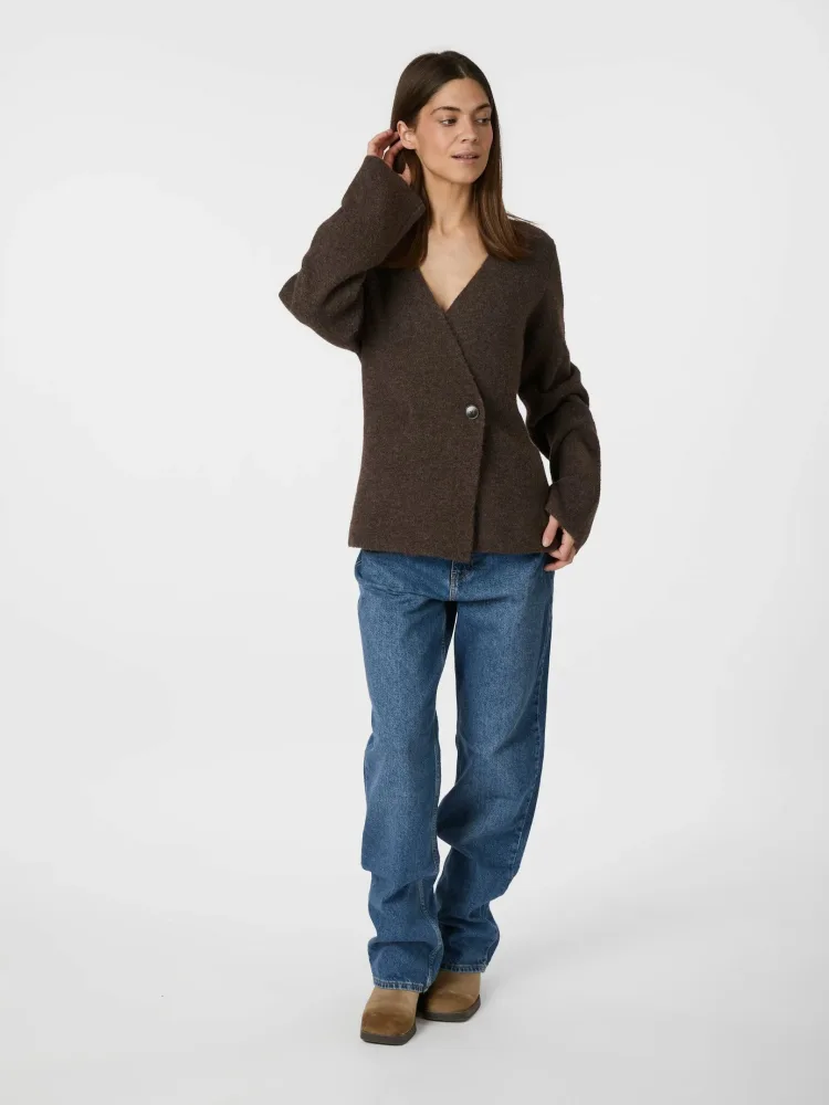Marie Louise Knit Cardigan - Brown Melange - Bilde 3
