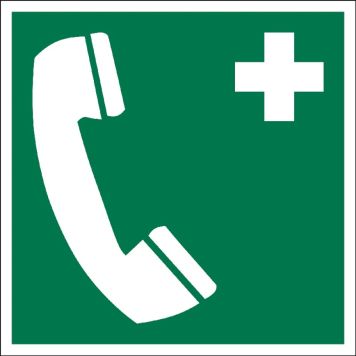 SKILT PICKUP NØDTELEFON 15X15 CM SKILT PICKUP NØDTELEFON 15X15 CM