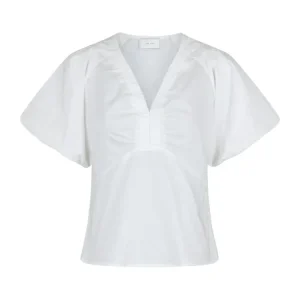 Irina Poplin Blouse – White