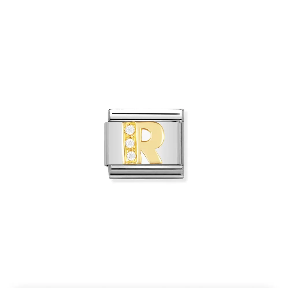 Nomination - LINK LETTER 18k Gold & Zirconia R