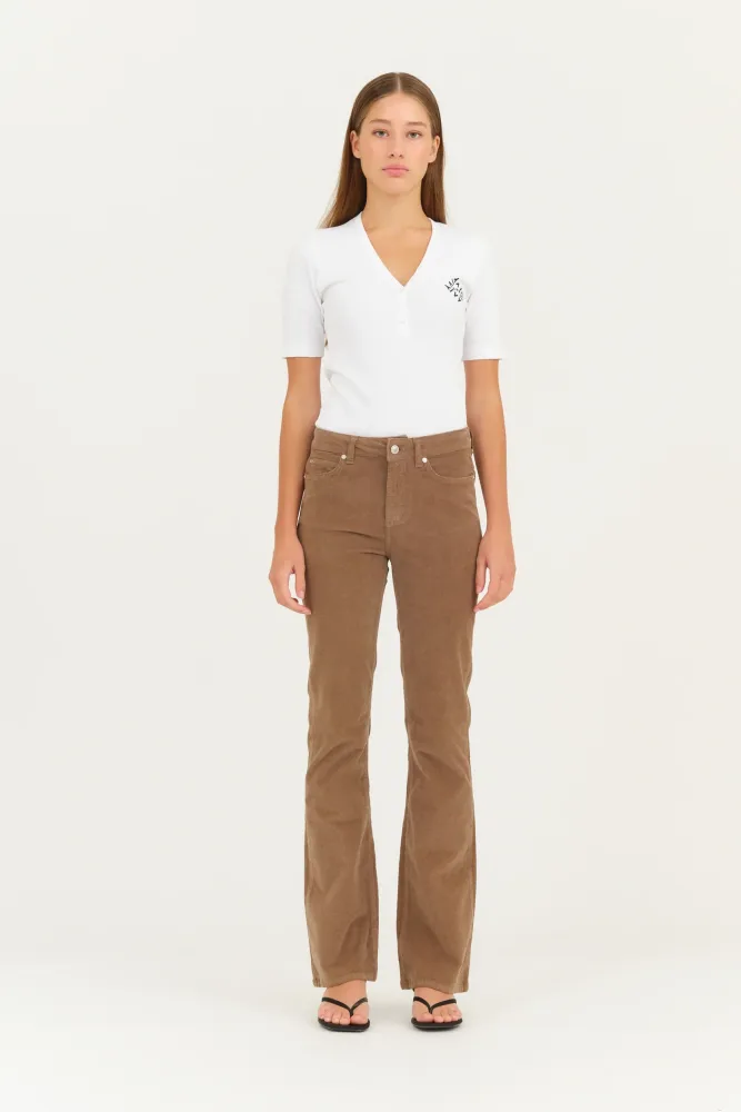 Tara Jeans Baby Cord - Cool Taupe - Bilde 3