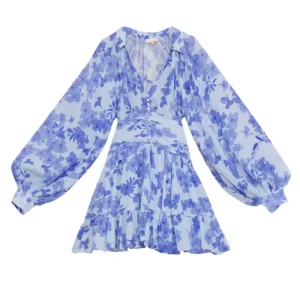 Chiffon Mini Dress – Skye Blue