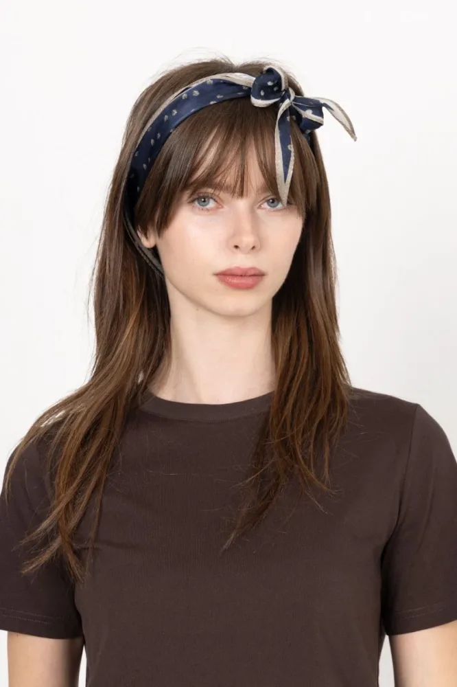 Hearta Tulip Diamond Scarf - Navy Blue - Bilde 3