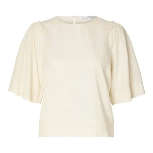 Hillie 2/4 Linen Top B – Snow White