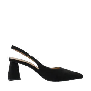 Biamaralyn Slingback Faux Suede – Black