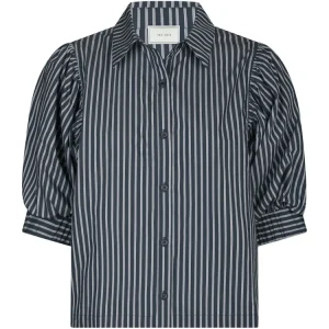 Etta Stripe Shirt – Navy