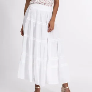 Vendla Voile Maxi Skirt – White