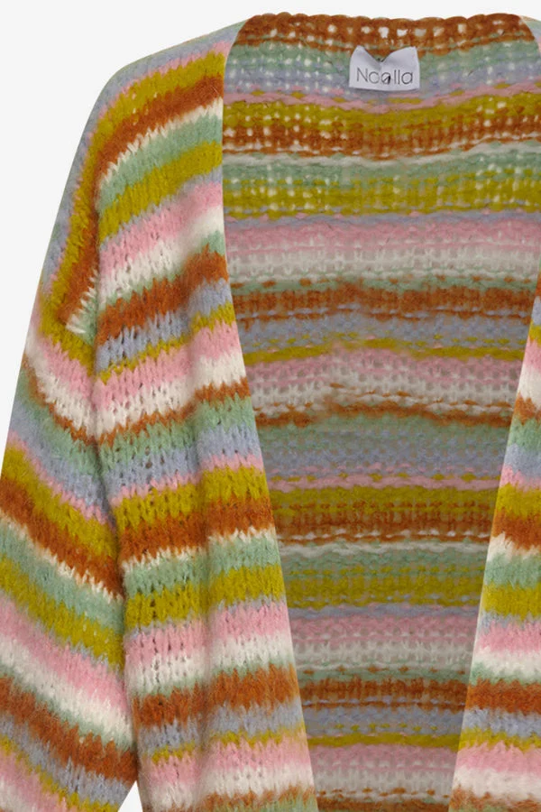 Rima Pool Knit Cardigan - Light Blue/Yellow/Rose - Bilde 2