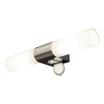 VEGGLAMPE COSENZA IP44 KROM/HVIT 2X40W E14 VEGGLAMPE COSENZA IP44 KROM/HVIT 2X40W E14