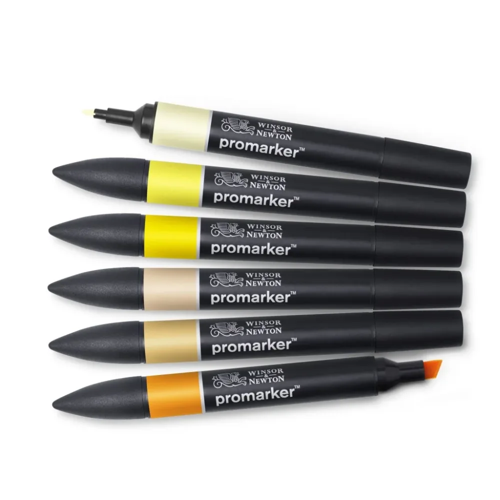 W&N Promarker-sett – 6 Yellow Tones W&N Promarker-sett – 6 Yellow Tones