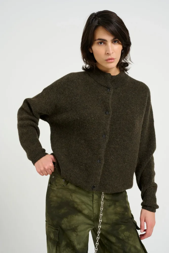 AlphaGZ Short Cardigan - Olive Melange - Bilde 3