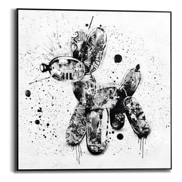 DEKORBILDE REINDERS STREETART HUND SLIM RAMME 50X50CM SVART DEKORBILDE REINDERS STREETART HUND SLIM RAMME 50X50CM SVART
