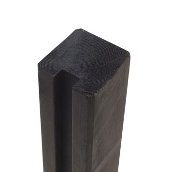 PROFILSTOLPE PLUS KRYSSKÅRET M/1 SPOR PEFC SVART 90X90X2680MM PROFILSTOLPE PLUS KRYSSKÅRET M/1 SPOR PEFC SVART 90X90X2680MM