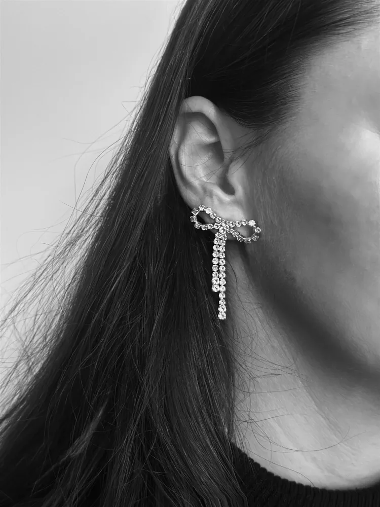Pico Copenhagen - Arco Large Crystal Studs - Clear - Bilde 3