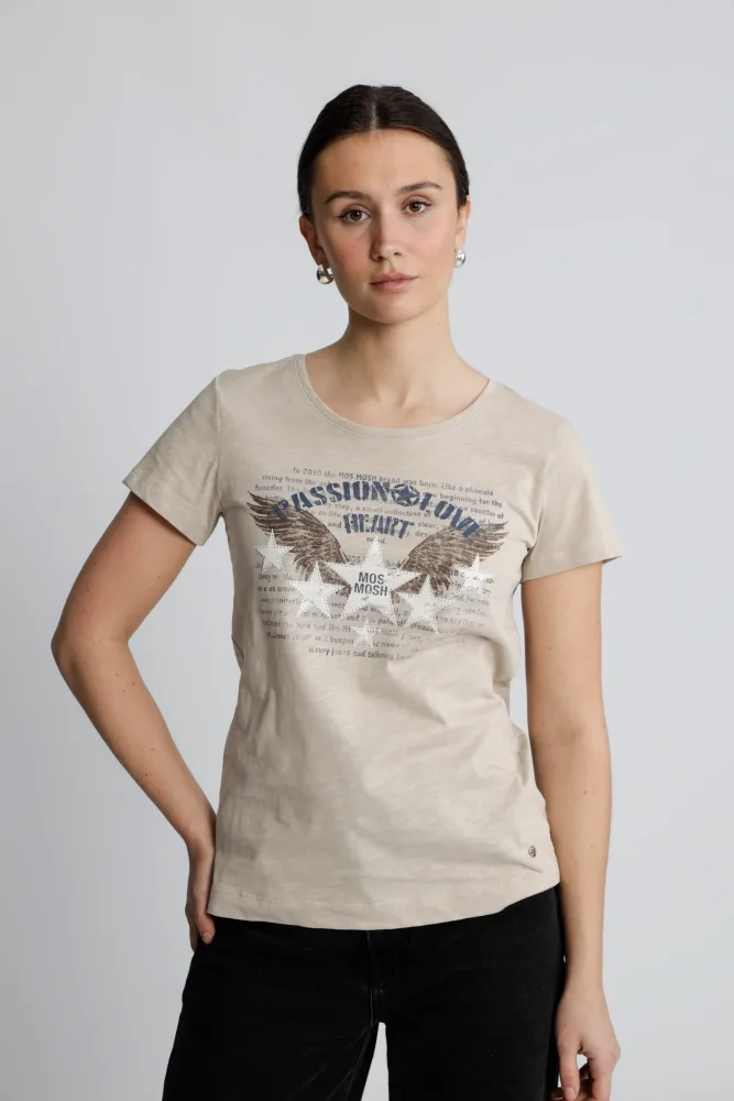 Zibby O-Ss Tee - Feather Gray - Bilde 3