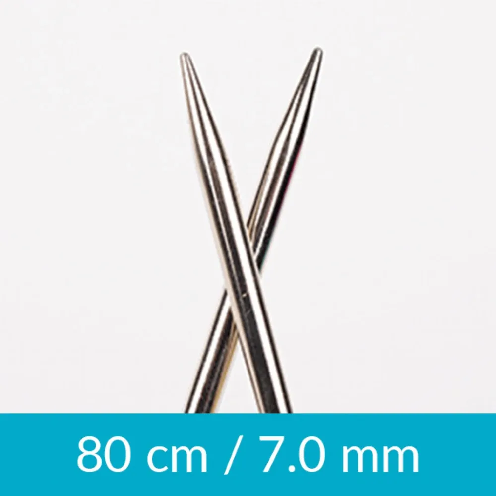 Drops Rundpinne Metall, 80cm - 7.00mm