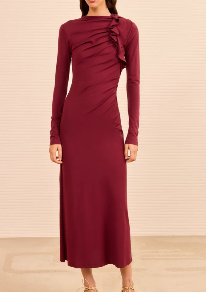 ULLA JOHNSON - Safi Dress - Claret - Bilde 3